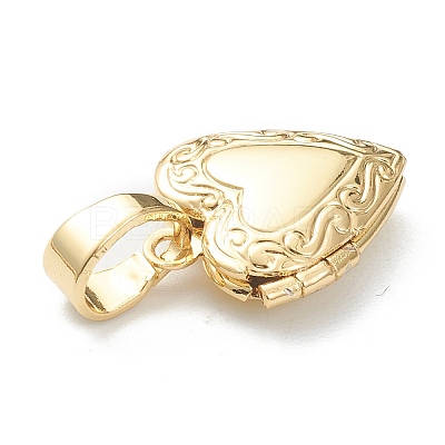 Brass Locket Pendants X-KK-P199-15G-1