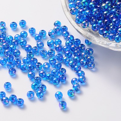 Eco-Friendly Transparent Acrylic Beads X-PL733-12-1