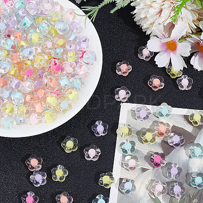 200Pcs Transparent Acrylic Beads OACR-PA0001-93-1