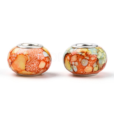 Opaque Resin European Beads RPDL-T003-09C-1