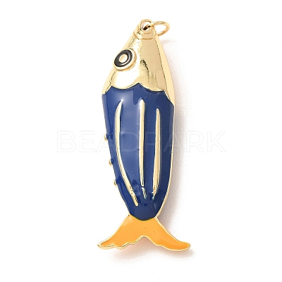 Brass with Enamel Big Pendants KK-CBA2F11-05G-01-1