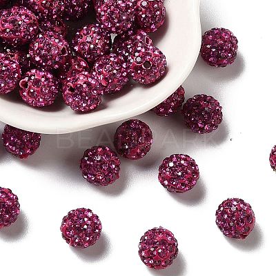 Pave Disco Ball Beads X1-RB-A130-10mm-16-1