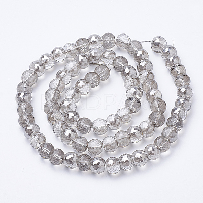 Electroplat Glass Beads Strands X-EGLA-Q092-8mm-A05-1