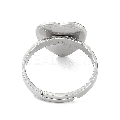 Non-Tarnish 304 Stainless Steel Adjustable Ring Components STAS-Z064-05P-01-1