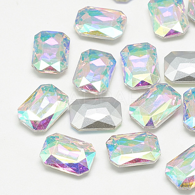 Pointed Back Glass Rhinestone Cabochons RGLA-T079-6x8mm-05-1
