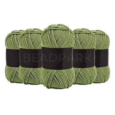 5Pcs Polyester Yarn for Knitting & Crochet YCOR-SZ0001-03P-1