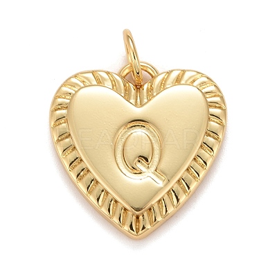 Rack Plating Real 18K Gold Plated Brass Pendants KK-E260-01G-Q-1