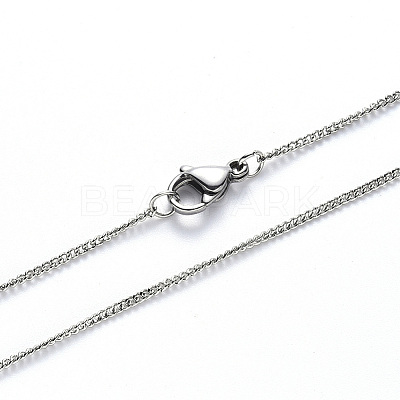 Non-Tarnish 304 Stainless Steel Curb Chain Necklace NJEW-S420-001C-P-1