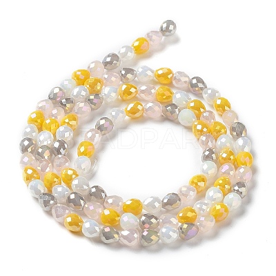 Electroplated Glass Beads Strands GLAA-B013-01B-1