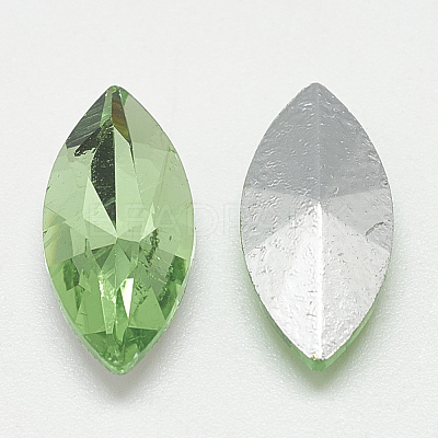 Pointed Back Glass Rhinestone Cabochons RGLA-T083-6x12mm-19-1