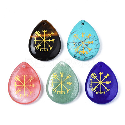 Natural & Synthetic Gemstone Pendants G-T122-72-1