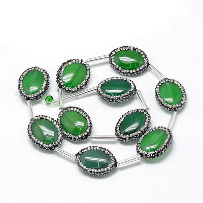 Natural Agate Rhinestone Beads G-Q488-04B-1