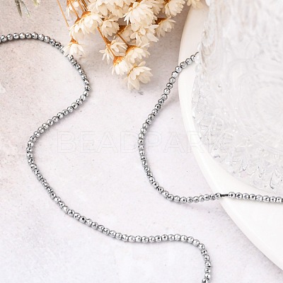 Non-Magnetic Synthetic Hematite Beads Strands X-G-G093-2mm-1