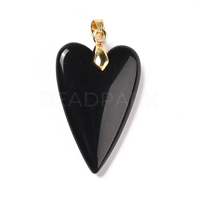 Natural Obsidian Pendants G-E570-01G-10-1