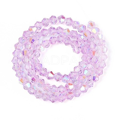 Transparent Glass Beads Strands X-EGLA-N021-4mm-04-1