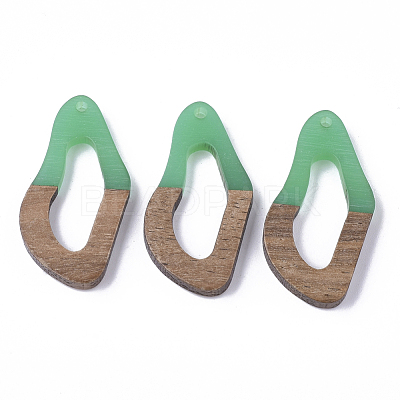 Resin & Walnut Wood Pendants RESI-S358-25C-1