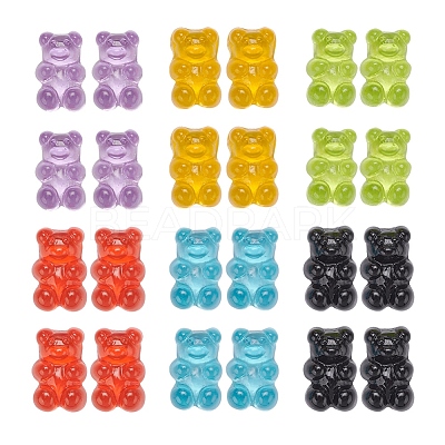 40Pcs 8 Colors Resin Cabochons CRES-YW0001-02-1