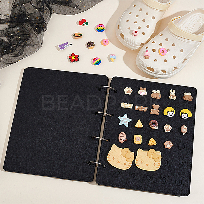 8 Pages Felt Shoe Charms Collection Binder Book AJEW-WH0038-94P-02-1