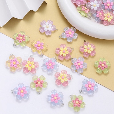 Transparent Resin Pendants RESI-A046-05A-1