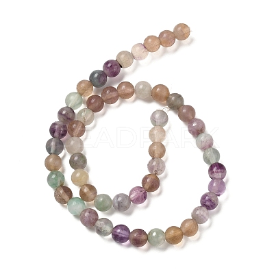 Natural Fluorite Bead Strands G-K153-B36-8mm-1