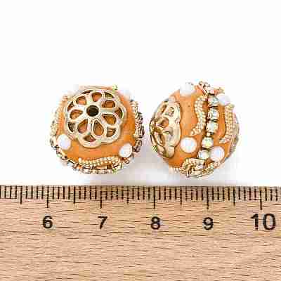 Handmade Resin Indonesia Round Beads IPDL-P005-16KCG-01-1