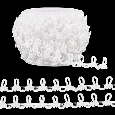 20 Yards Polyester Braid Trims with Elastic Button Loops OCOR-PH0001-94A-1