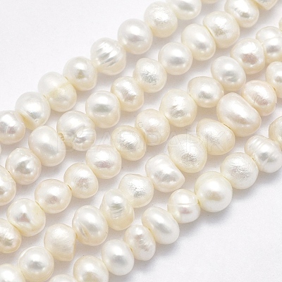 Natural Cultured Freshwater Pearl Beads Strands X-PEAR-F007-61-1