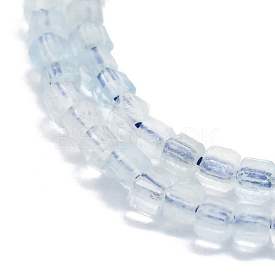 Grade A Natural Aquamarine Beads Strands G-P457-B01-09-1