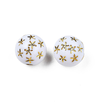 Craft Style Opaque White Acrylic Beads LS-MACR-N012-11-B02-1