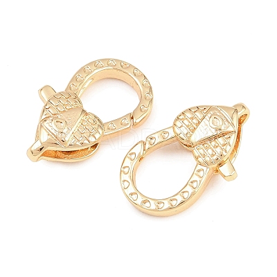 Brass Lobster Claw Clasps KK-H287-08G-G-1