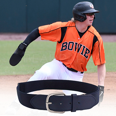 1Pc Imitation Leather & Polyester Elastic Softball Belts AJEW-CL0001-37A-1