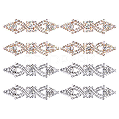 8 Pairs 2 Colors Alloy Plastic Interlocking Clasps FIND-CA0010-90A-1