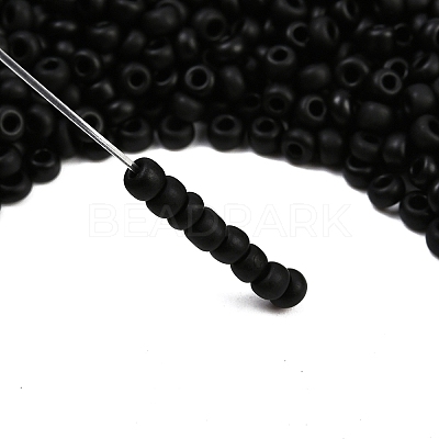 Frosted Opaque 8/0 Glass Seed Beads X-SEED-R029-3mm-A07-1