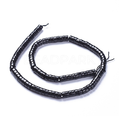 Natural Shungite Beads Strands G-L505-17A-1