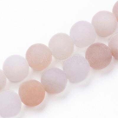 Natural Pink Aventurine Beads Strands G-F520-56-8mm-1
