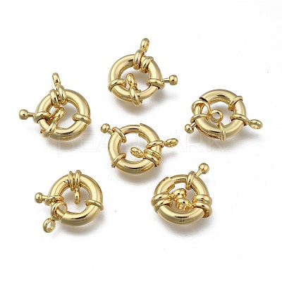 Rack Plating Brass Spring Clasps LS-KK-D399-B-G-NF-1