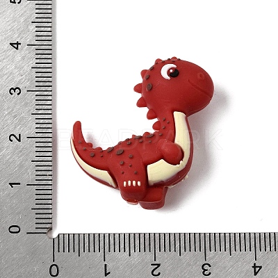 Cartoon Dinosaur Food Grade Eco-Friendly Silicone Focal Beads SIL-C010-01-1