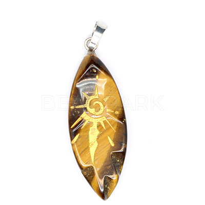 Natural Tiger Eye Pendants PW-WG1E8C3-05-1