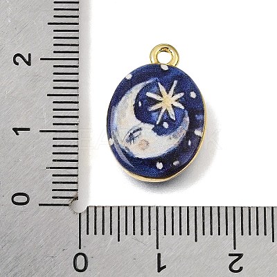 Printed Brass Pendants KK-CBAE379-01G-B-1