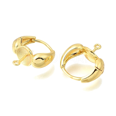 Brass Huggie Hoop Earring Findings KK-C258-06A-G-1