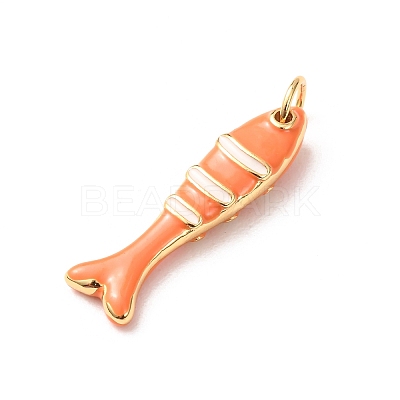 Brass with Enamel Pendants KK-CBA2F11-03G-1