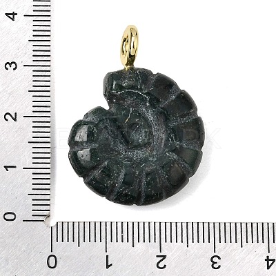 Natural Moss Agate Carved Pendants G-C282-01H-1