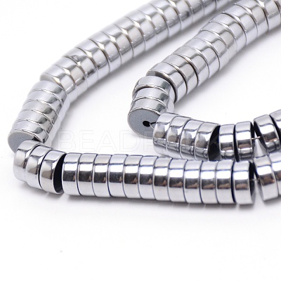 Electroplate Non-magnetic Synthetic Hematite Beads Strands G-WH0015-02A-1