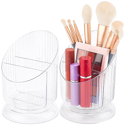 Transparent Plastic Makeup Brush Storage Organizer AJEW-WH0332-33C-1
