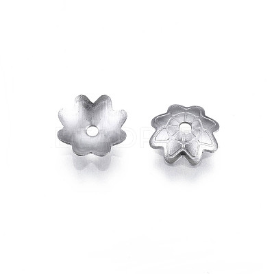Non-Tarnish 304 Stainless Steel Bead Caps STAS-S057-51A-P-1