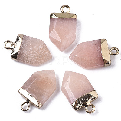 Natural Pink Aventurine Pointed Pendants X-G-N326-34J-1