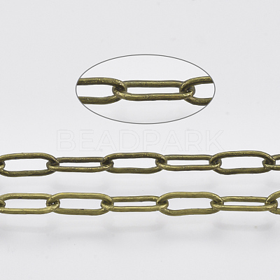 Brass Paperclip Chains X-CHC-S008-001A-AB-1