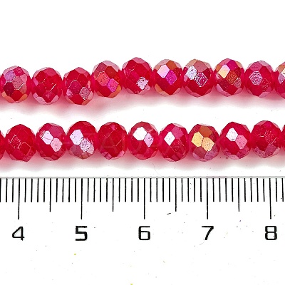Baking Electroplate Glass Beads Strands DGLA-A039-J10mm-B21-1