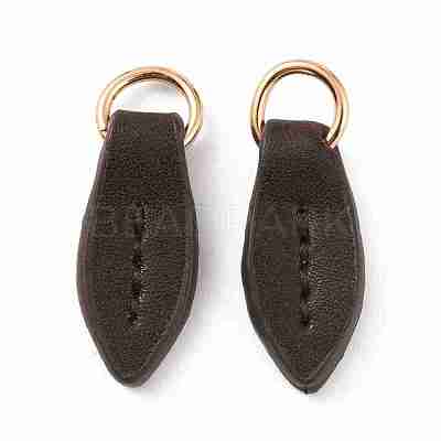 Leather Zipper Pull Tabs DIY-WH0374-82B-1