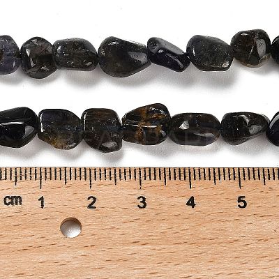 Natural Iolite Beads Strands G-P497-01E-35-1